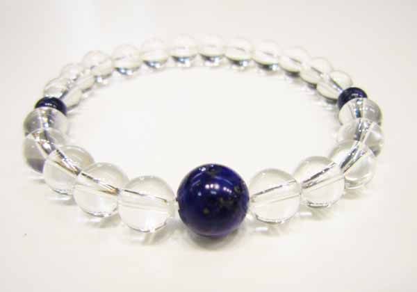 水晶 ラピスラズリ入り ブレスレット | ぶつだんのもり